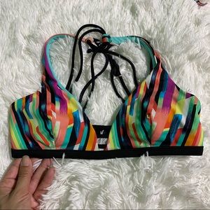 XS Strappy Colorful Bikini Top